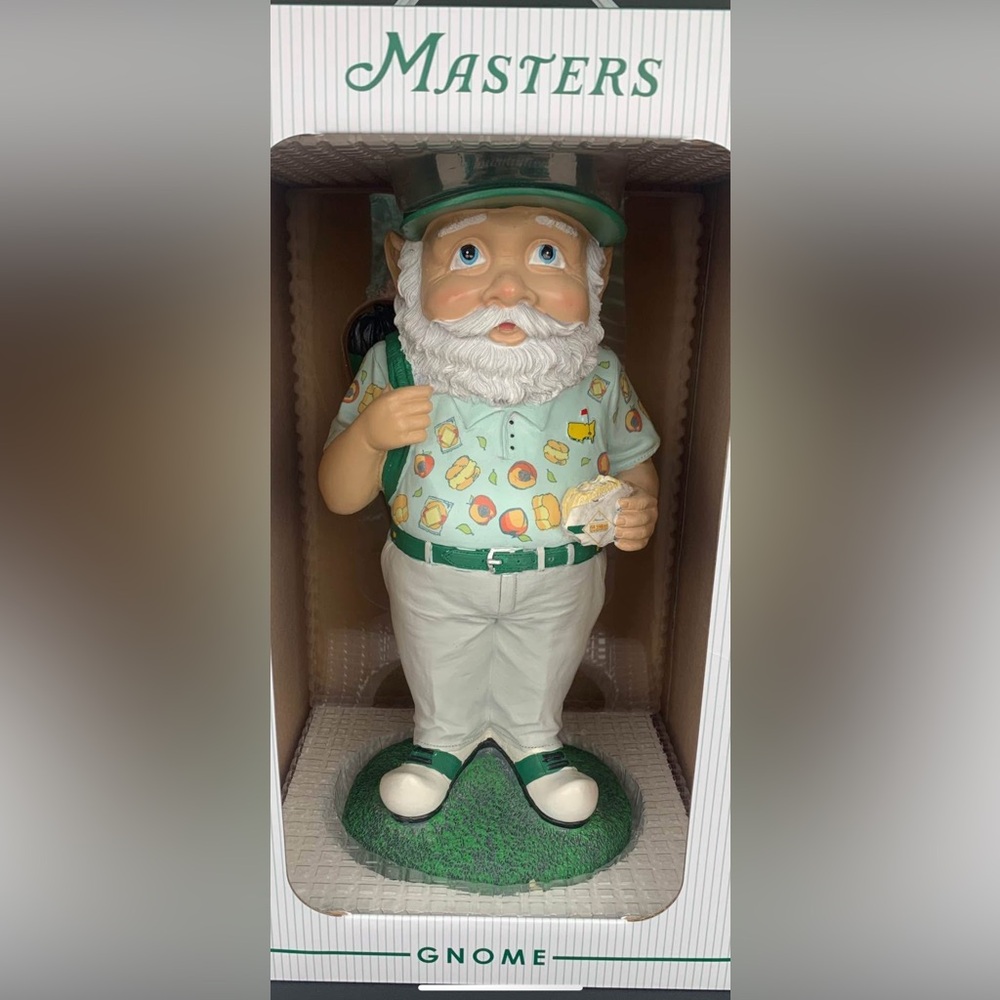 Masters 2025 Gnome with famous peach ice cream sandwich